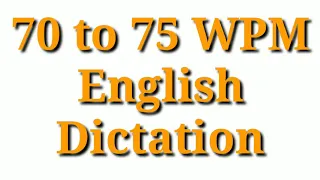 70 WPM English Dictation | 70 Speed English Dictation | English Shorthand 70 wpm | #stenographysikho