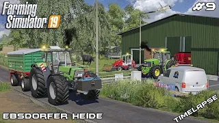 Feeding COWS & CHICKENS and selling GRAIN | Ebsdorfer Heide | Farming Simulator 19 | Episode 9