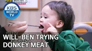 Will-Ben trying donkey meat [The Return of Superman/2020.03.01]