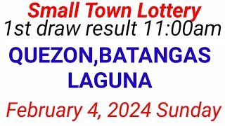 STL - QUEZON,BATANGAS,LAGUNA February 4, 2024 1ST DRAW RESULT