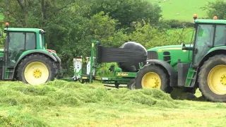 Silage '20 - Baling and Wrapping with John Deere and McHale.