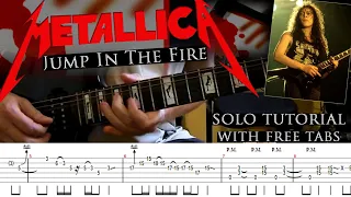 Metallica - Jump In The Fire 1st guitar solo lesson (with tablatures and backing tracks)