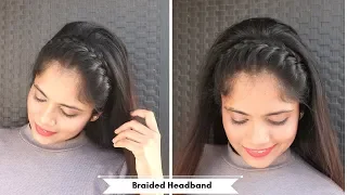 Braided Full Headband Hairstyle /Open Hair Hairstyle For Party,Function