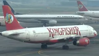 Kingfisher Airlines Airbus A320 Taxiing at Delhi IGI Airport