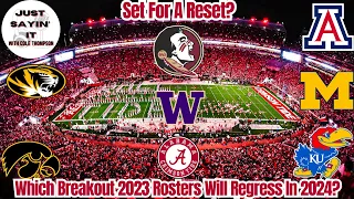 Set Up For A Reset? | Which CFB Teams Will Regress In 2024? | Alabama? | Michigan? | Arizona? | Zou?