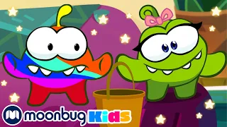 Cut The Rope - Om Nom - Learn Colors | ABC 123 Moonbug Kids | Fun Cartoons | Learning Rhymes