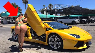 Picking Up Uber Riders In A Lamborghini Aventador!