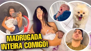 ROTINA DA MADRUGADA COM UM BEBÊ E UM CACHORRINHO! *realzona* 😱⏰