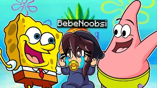 ¡ME CONVIERTO EN LA HIJA DE BOB ESPONJA Y PATRICIO!😱😍BOB ESPONJA Y PATRICIO ME ADOPTAN EN MINECRAFT