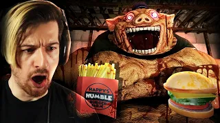 A TERRIFYING FAST-FOOD HORROR GAME. | Happy's Humble Burger Farm (Full Game)