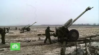 Батарея гаубиц Д-30 под Енакиево