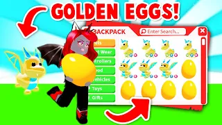 We Opened *GOLDEN EGGS* To See What PET We Would Get In Adopt Me!  (Roblox)