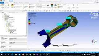 ANSYS TUTORIAL 2022 : Stress and Fatigue Analysis of a Connecting Rod Using ANSYS Workbench 2022