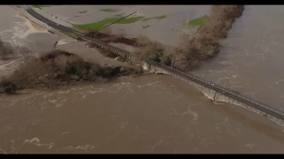 Eel river Fernbridge California flood stage January 11 2017 4k