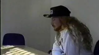 Megadeth - Dave Mustaine being interviewed (1 of 12) at Raw magazine in London, England, 1990