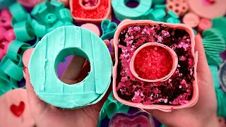 Satisfying video ASMR | Clay cracking | Peeling off the film | Soap crushing boxes with glitter