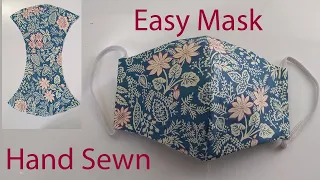 Hand Sewn Face Mask Tutorial | Easy Face Mask | How To Make A Face Mask  | Cómo hacer mascarilla