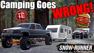 SnowRunner: We went CAMPING and everything WENT WRONG! TC & Camodo