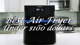 One minute Review - Best Air Fryer under $100, 5.8-quart Square Basket