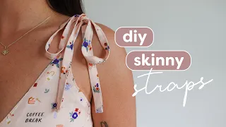 How to Sew Skinny Spaghetti Straps - Easiest and Fastest DIY Method