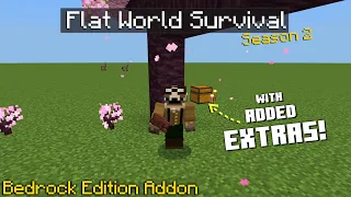 Flat World Survival 1.20 Bedrock Edition Addon Download | Bonus Chest Survival