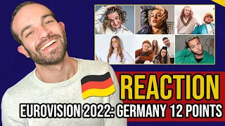 Eurovision 2022, Germany: Germany 12 Points (REACTION)
