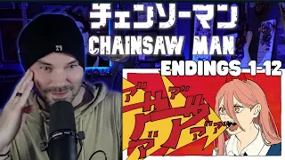 Metal Vocalist First Time Hearing - Chainsaw Man all endings 1-12