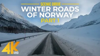 Norway's Winter Wonderland: Scenic Drive on Snowy Roads in 4K UHD (Part 1)
