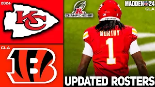 Chiefs vs. Bengals | AFC Championship | 2024 - 2025 Updated Rosters | Madden 24 PS5 Simulation