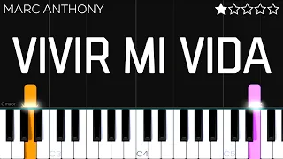 Marc Anthony - Vivir Mi Vida | EASY Piano Tutorial