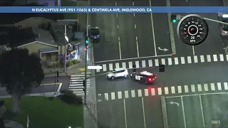 Pursuit suspect under arrest in LA