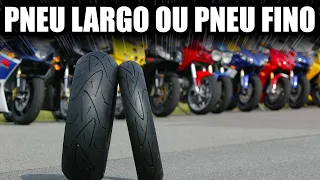 Moto com pneu largo ou pneu fino?