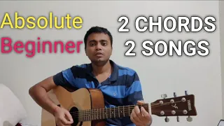 2 Basic Chords 2 Best Bollywood Songs - Em, D - Absolute Beginner Mashup Guitar Lesson | Rohit Kumar