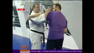 Интервью Миколайчука Юрия Дмитриевича 3 дан киокушинкай карате на телеканале "Киев".