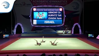 Women's group Israel - 2019 Acro Europeans, dynamic final