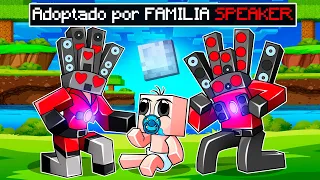 ¡ADOPTADO por LA FAMILIA SPEAKERMAN en Minecraft! 😱📺 BEBÉ NOOB y La FAMILIA SPEAKERWOMAN