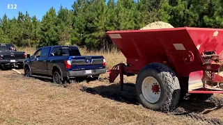 Using a Truck to Spread 4 TONS of Lime on Food Plots is NOT a Good Idea!