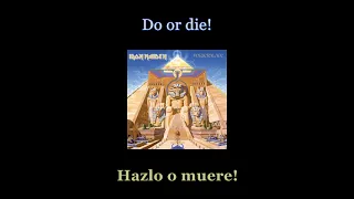 Iron Maiden - Aces High - 01 - Lyrics / Subtitulos en español (Nwobhm) Traducida