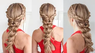 PULL THROUGH BRAIDED HAIRSTYLE | For Long Hair Summer Hairstyle