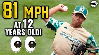 81 MPH at 12! Little league pitcher throws GAS and an UNFAIR Slider