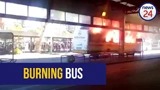 WATCH: Golden Arrow bus engulfed in flames in Cape Town CBD