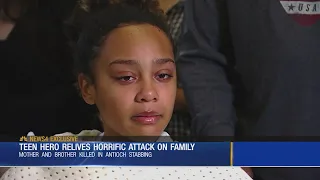 Teen hero relives horrific attack on family