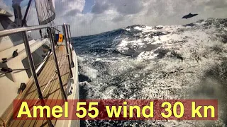Amel 55 Zarya from Marinique to Saint Lucia wind 30 knots