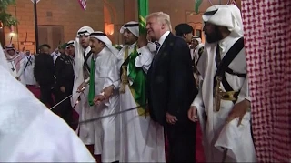 Trump participates in traditional Saudi dance