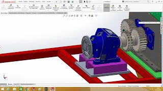 step 14: create the drive system, the sprocket , the gearbox and it's base #solidworks#cadtutorials