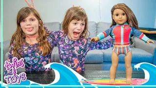 Kate and Lilly Get a New American Girl Doll with Pretend Play Magic!