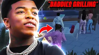 Yungeen Ace And Zaay Have The Baddies Cook Steaks On The Grill 😂| GTA RP | The Land Roleplay |