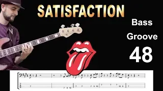 SATISFACTION  (Rolling Stones) How to Play Bass Groove Cover with Score & Tab Lesson