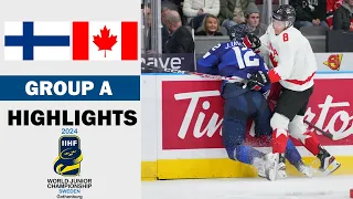 Canada vs. Finland Full Highlights | Group A | 2024 IIHF World Junior (12/26/2023)