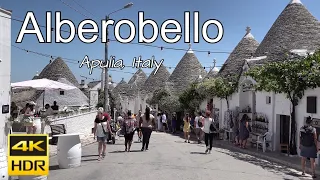 Alberobello Italy Unesco World Heritage site walking tour 4K HDR